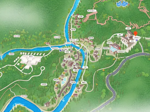 溪湖结合景区手绘地图智慧导览和720全景技术，可以让景区更加“动”起来，为游客提供更加身临其境的导览体验。